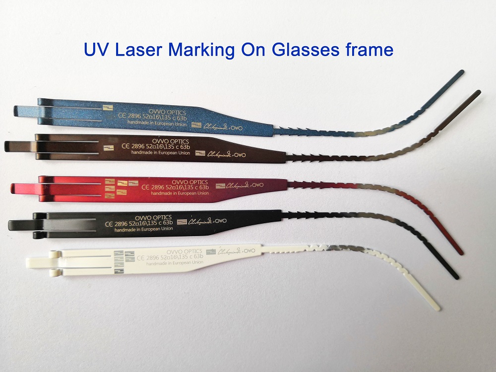 UV Laser Marking on Glasses Frame