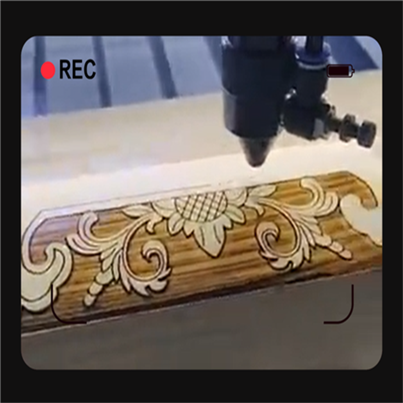 CO2 Laser engraving wood 